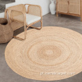 Round Circle Natural Fiber Area Rug Floor tapete